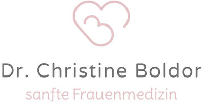 Logo von Dr. Christine Boldor mit Herzsymbol und dem Schriftzug „sanfte Frauenmedizin“.